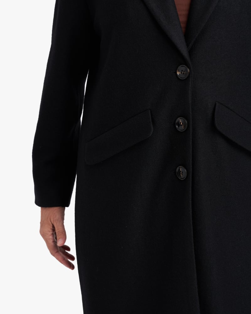 Plus Size Willow Oversized Wool Cocoon Coat Black
